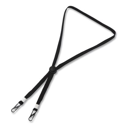 Face Mask Lanyard, Plastic Fastener, 30" Long, Black1