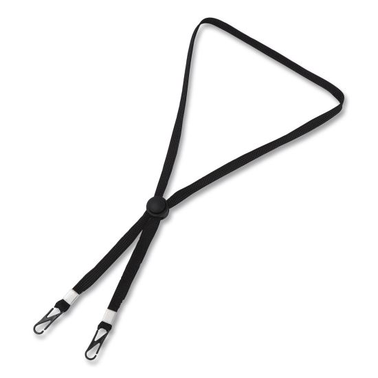 Face Mask Lanyard, Plastic Fastener, 30" Long, Black1