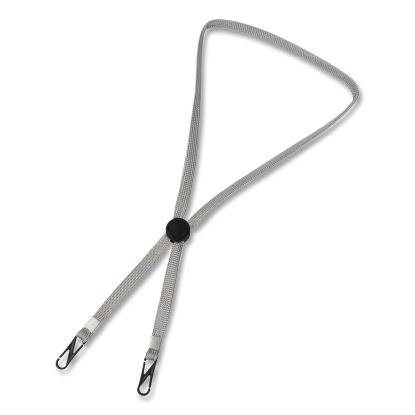 Face Mask Lanyard, Plastic Fastener, 30" Long, Gray1