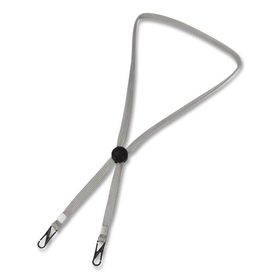 Face Mask Lanyard, Plastic Fastener, 30" Long, Gray1