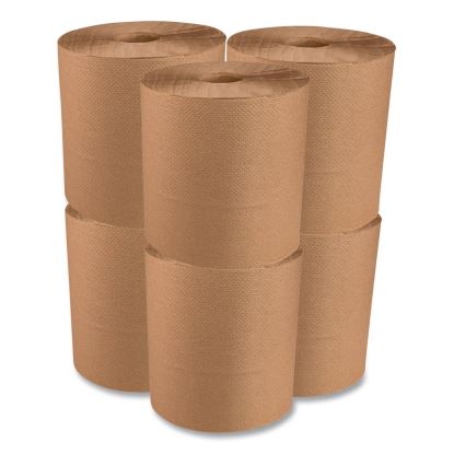 Brown Roll Towel, 1-Ply, 7.87" x 800 ft, Brown, 6 Rolls/Carton1