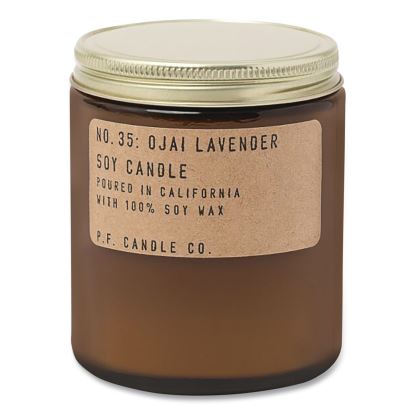 Ojai Lavender Soy Candle, 40 to 50 Hours Burn Time, 2.9 d x 3.5 h, 7.2 oz, Amber1