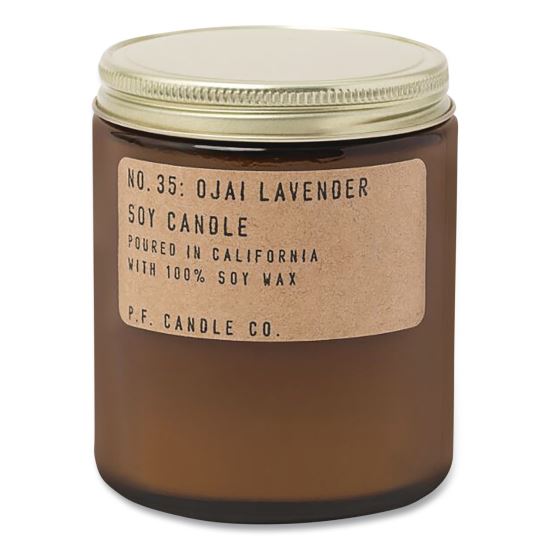 Ojai Lavender Soy Candle, 40 to 50 Hours Burn Time, 2.9 d x 3.5 h, 7.2 oz, Amber1