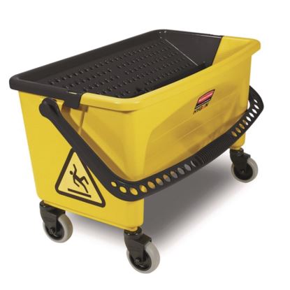 HYGEN Press Wring Bucket for Microfiber Flat Mops, 43 qt, Yellow/Black1