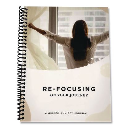 Refocusing on Your Journey: A Guided Anxiety Journal by Angela Stephens, Ivory/Multicolor Cover, (49) 8 x 6 Sheets1
