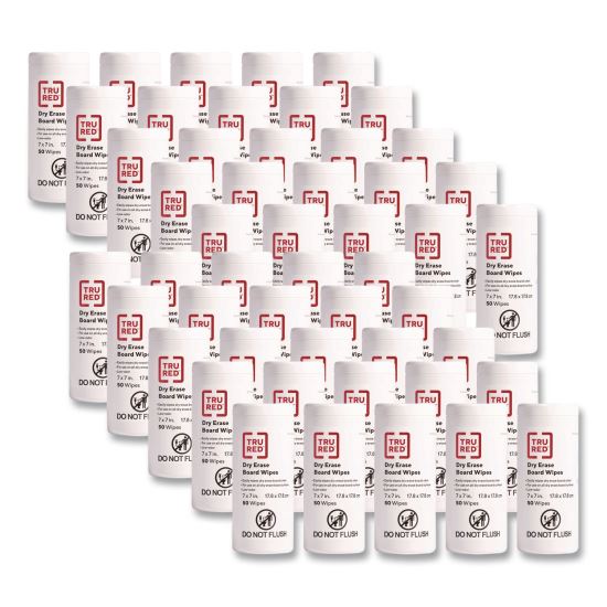 Dry Erase Board Wipes, 7 x 7, Low Odor, White, 50/Pack1