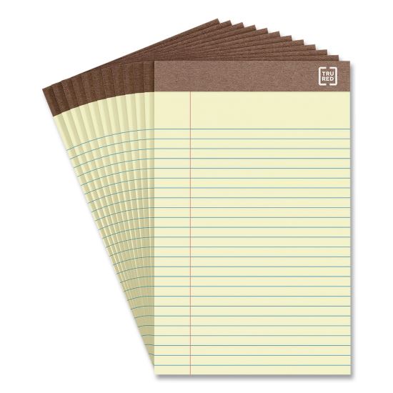 100% Recycled Notepads, Narrow Rule, (50) Canary Yellow 5 x 8 Sheets, Dozen1