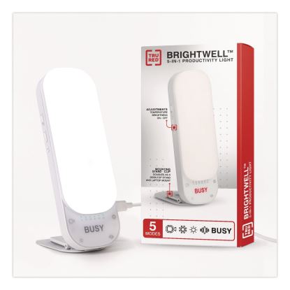 Brightwell 5-in-1 Productivity LED Desk Light, 7" High, White1