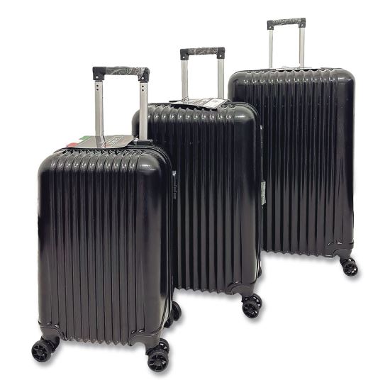 FORTE Banda ABS 3-Piece Luggage Set, Black1