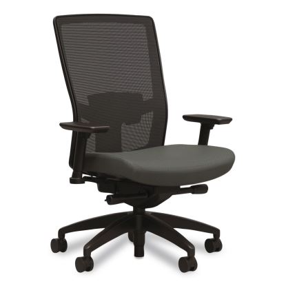 500 Series Mesh and Fabric Task Chair, Supports Up to 300 lbs, 17.8" to 22.8" Seat Height, Iron Ore Seat, Black Back/Base1