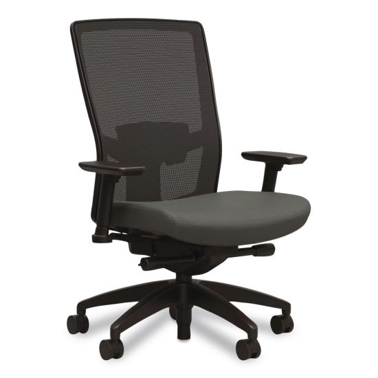 500 Series Mesh and Fabric Task Chair, Supports Up to 300 lbs, 17.8" to 22.8" Seat Height, Iron Ore Seat, Black Back/Base1
