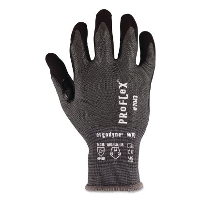 ProFlex 7043 ANSI A4 Nitrile Coated CR Gloves, EN388: 4X42D, 10" Long, XX-Small (5), Gray, Pair1