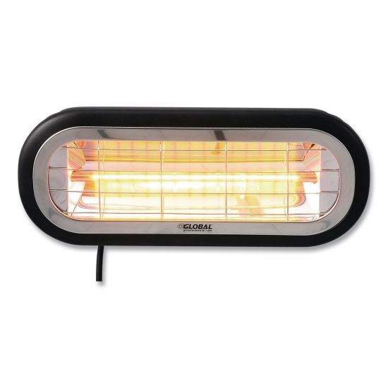 Infrared Patio Heater Low Glare, 1,500 W, 3 x 7 x 7.5, Black1
