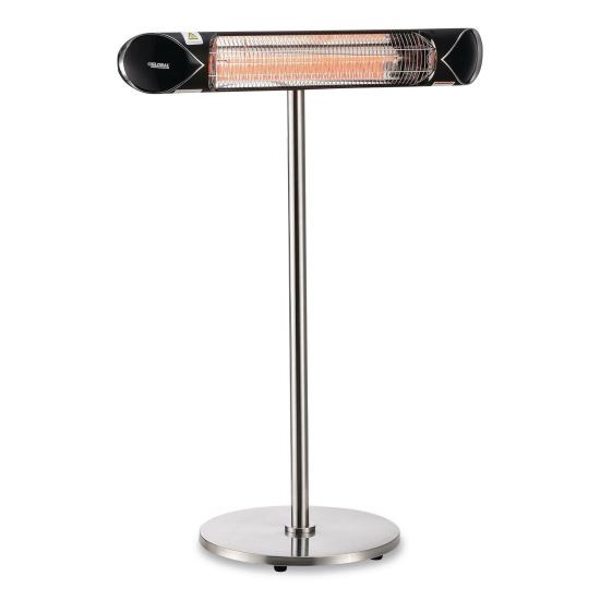 Infrared Patio Heater Free Standing with Remote Control, 1,500 W, 35.38 x 5.13 x 42 to 82, Black1