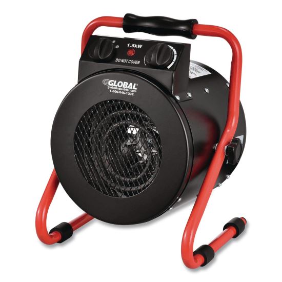 Portable Electric Space Heater, 1,500 W, 11.25 x 14.75 x 17.5, Black1