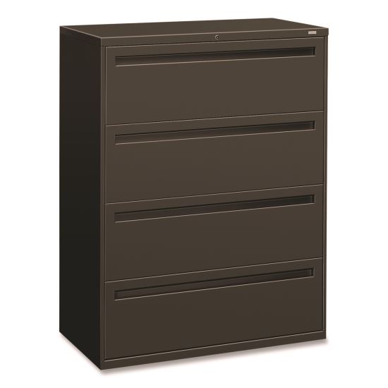 Brigade 700 Series Lateral File, 4 Legal/Letter-Size File Drawers, Charcoal, 42 x 18 x 52.51