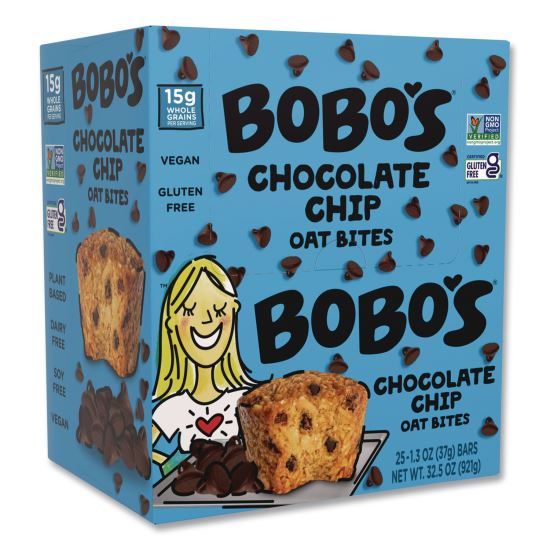 Oatmeal Bites, Chocolate Chip, 1.3 oz Individually Wrapped, 25/Box1