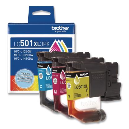 LC501XL3PKS High-Yield Ink, 500 Page-Yield, Cyan/Magenta/Yellow, 3/Pack1