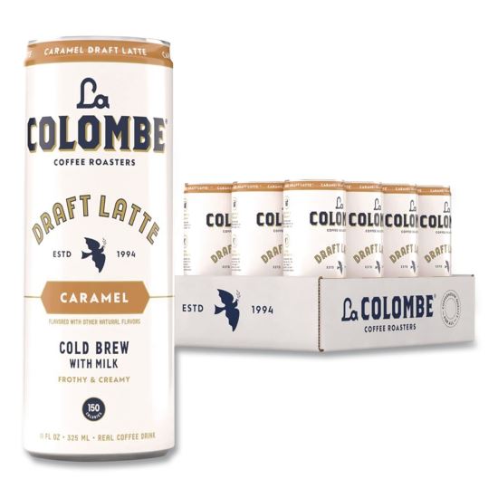 Draft Latte Cold Brew, Caramel Latte, 11 oz Can, 12/Carton1