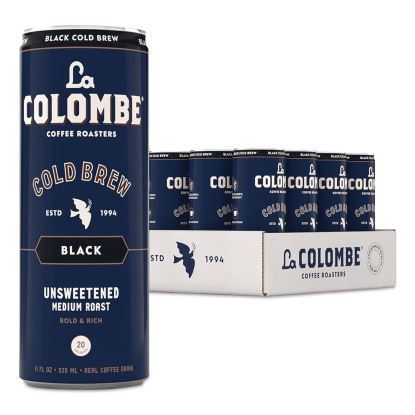 Cold Brew Coffee, Black, 11 oz Can, 12/Carton1
