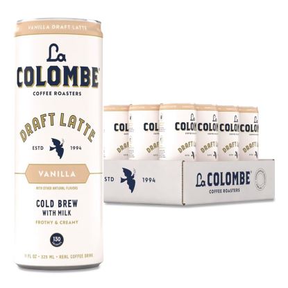 Draft Latte Cold Brew, Vanilla Latte, 11 oz Can, 12/Carton1