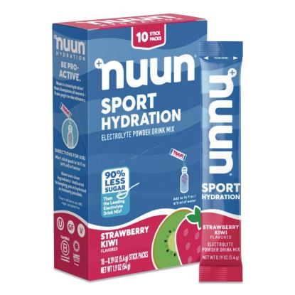 Sport Hydration Electrolyte Powder Drink Mix, Strawberry Kiwi, 0.19 oz Stick, 10/Box1