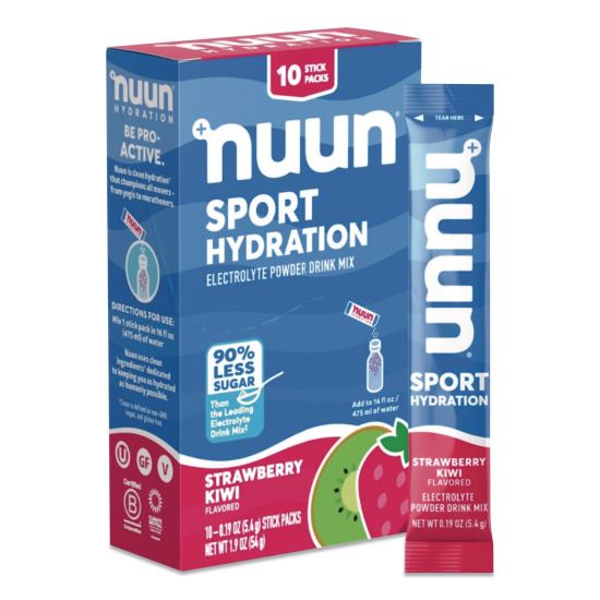 Sport Hydration Electrolyte Powder Drink Mix, Strawberry Kiwi, 0.19 oz Stick, 10/Box1
