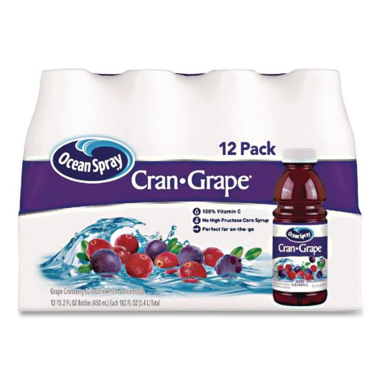 Cran-Grape Juice, 15.2 oz Bottle, 12/Carton1