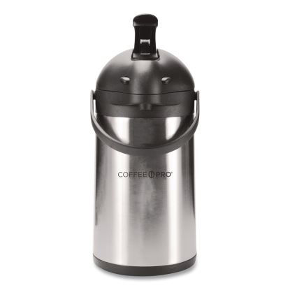 Stainless Steel Airpot, 192 oz, Silver/Black1