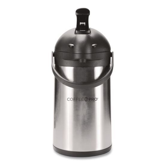 Stainless Steel Airpot, 192 oz, Silver/Black1