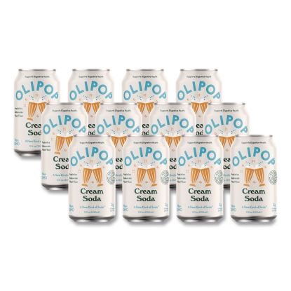 Prebiotic Soda, Cream Soda, 12 oz Can, 12/Carton1