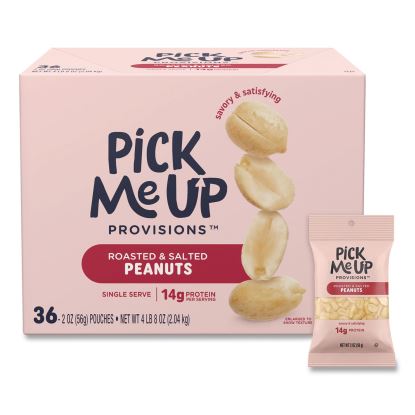 Roasted and Salted Peanuts, 2 oz Pouch, 36/Box1