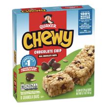 Granola Bars, Chewy Chocolate Chip, 0.84 oz Individually Wrapped, 8/Box1