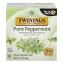 Tea Bags, Pure Peppermint, 0.07 oz Tea Bag, 50/Box1