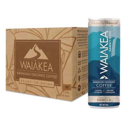Hawaiian Volcanic Cold Brew Coffee, Polynesian Vanilla, 11 oz Can, 12/Carton1