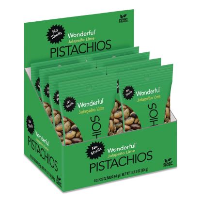 Wonderful Pistachios, Jalapeno Lime, 2.25 oz Pouch, 8/Box1