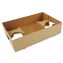 4-Corner Pop-Up Food and Drink Tray, 4-Cup Tray with Free Central Space, 10 x 6.5 x 2.5, Brown, Paper, 250/Carton1