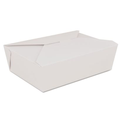 ChampPak Retro Carryout Boxes, #3, 7.75 x 5.5 x 2.5, White, Paper, 200/Carton1