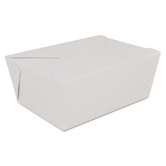 ChampPak Retro Carryout Boxes, #4, 7.75 x 5.5 x 3.5, White, Paper, 160/Carton1