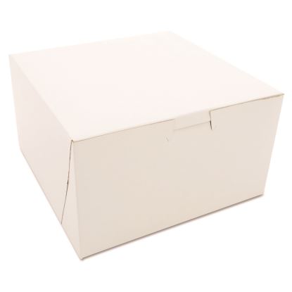 White One-Piece Non-Window Bakery Boxes, 7 x 7 x 4, White, Paper, 250/Carton1