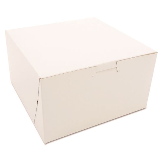 White One-Piece Non-Window Bakery Boxes, 7 x 7 x 4, White, Paper, 250/Carton1