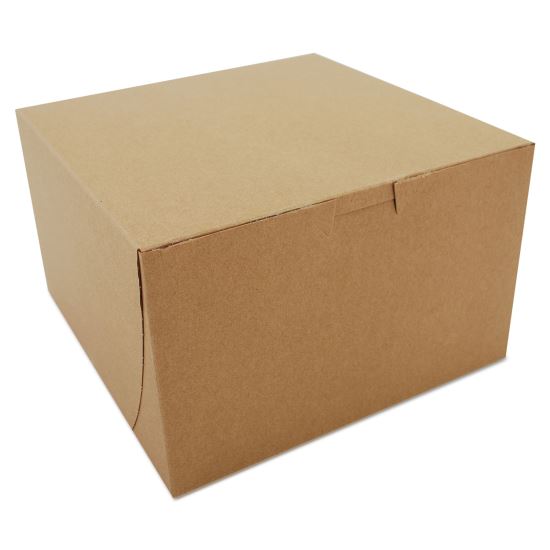 Kraft One-Piece Non-Window Bakery Boxes, 8 x 8 x 5, Brown, Paper, 100/Bundle1