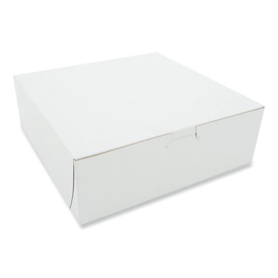 White One-Piece Non-Window Bakery Boxes, 9 x 9 x 3, White, Paper, 250/Carton1