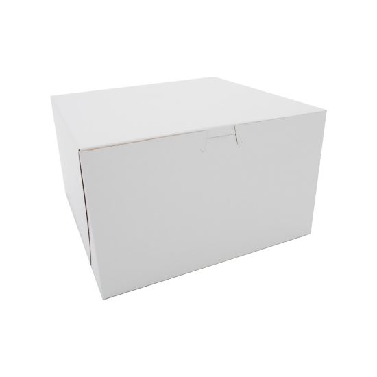 White One-Piece Non-Window Bakery Boxes, 10 x 10 x 6, White, Paper, 100/Carton1