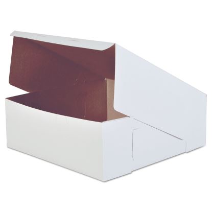 White One-Piece Non-Window Bakery Boxes, 14 x 14 x 5, White, Paper, 50/Carton1