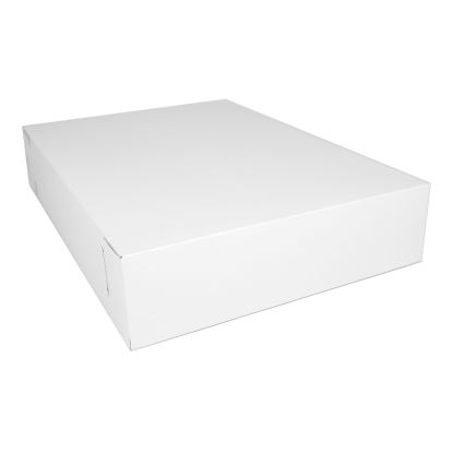 White One-Piece Non-Window Bakery Boxes, 18 x 13 x 3.5, White, Paper, 50/Carton1