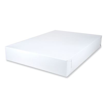 White Two-Piece Non-Window Bakery Boxes, 28 x 20 x 4, White, Paper, 50/Carton1