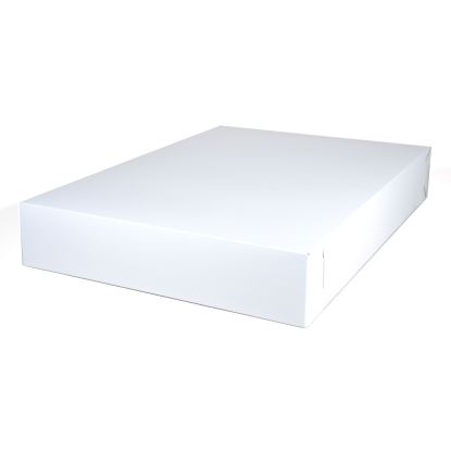White Two-Piece Non-Window Bakery Boxes, 26 x 18.5 x 4, White, Paper, 25/Carton1