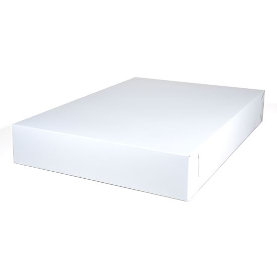White Two-Piece Non-Window Bakery Boxes, 26 x 18.5 x 4, White, Paper, 25/Carton1