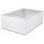 White Window Bakery Boxes with Tuck-in Lid, 19 x 14 x 6.5, White, Paper, 50/Carton1